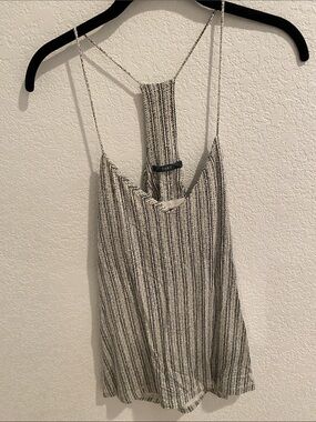 Tart Vertical Striped Cami Tank - Black & Cream